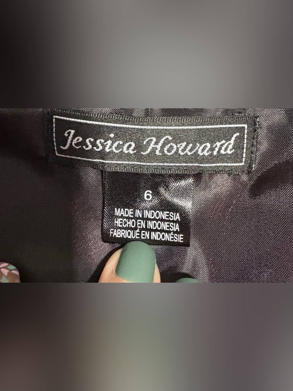 Jessica Howard Red and Black Floral Midi Fit-and-Flare Dress - Picture 3 of 4